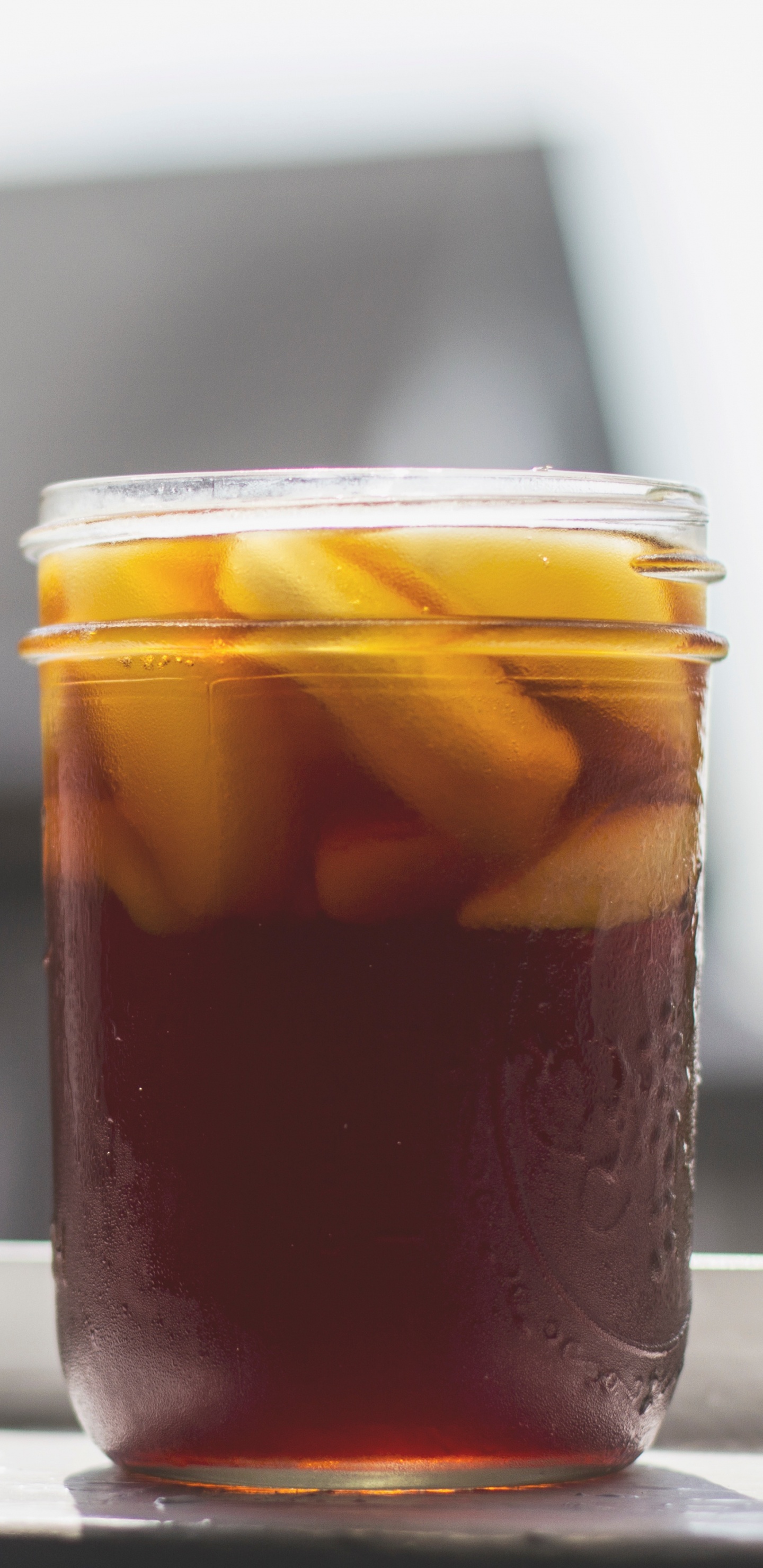 Обои чай со льдом, кофе со льдом, напиток, пища, ингредиент в разрешении 1440x2960