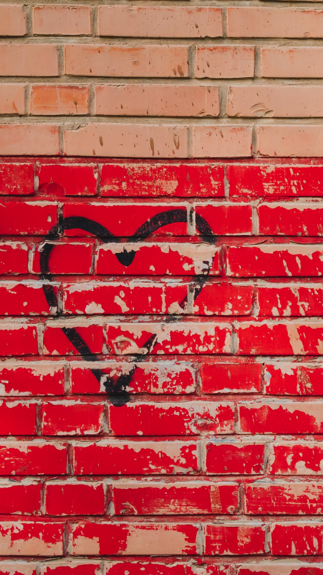 Обои кирпич, кирпичная кладка, стена, красный цвет, каменная стена в разрешении 1080x1920