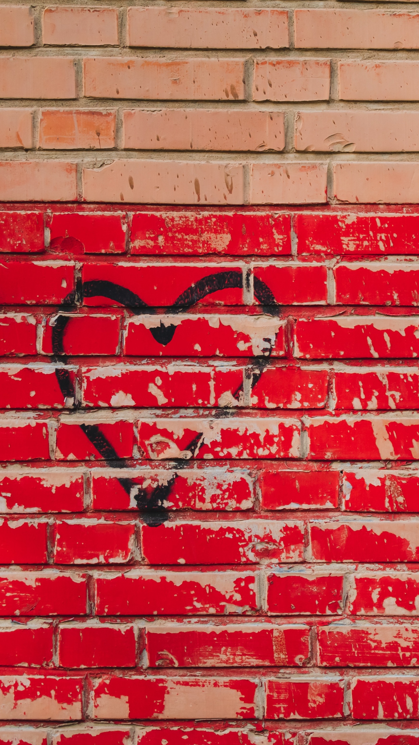Обои кирпич, кирпичная кладка, стена, красный цвет, каменная стена в разрешении 1440x2560