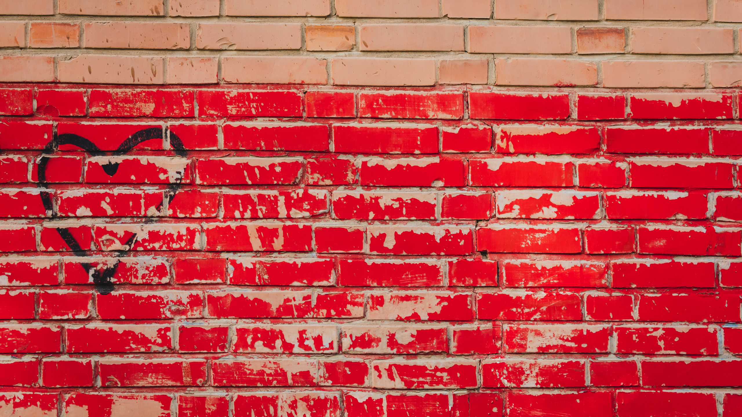 Обои кирпич, кирпичная кладка, стена, красный цвет, каменная стена в разрешении 2560x1440