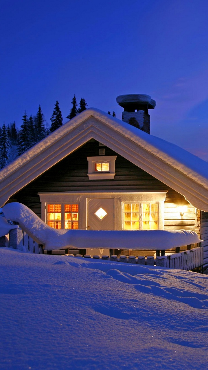 Обои Хаус, зима, снег, родина, свойство в разрешении 720x1280