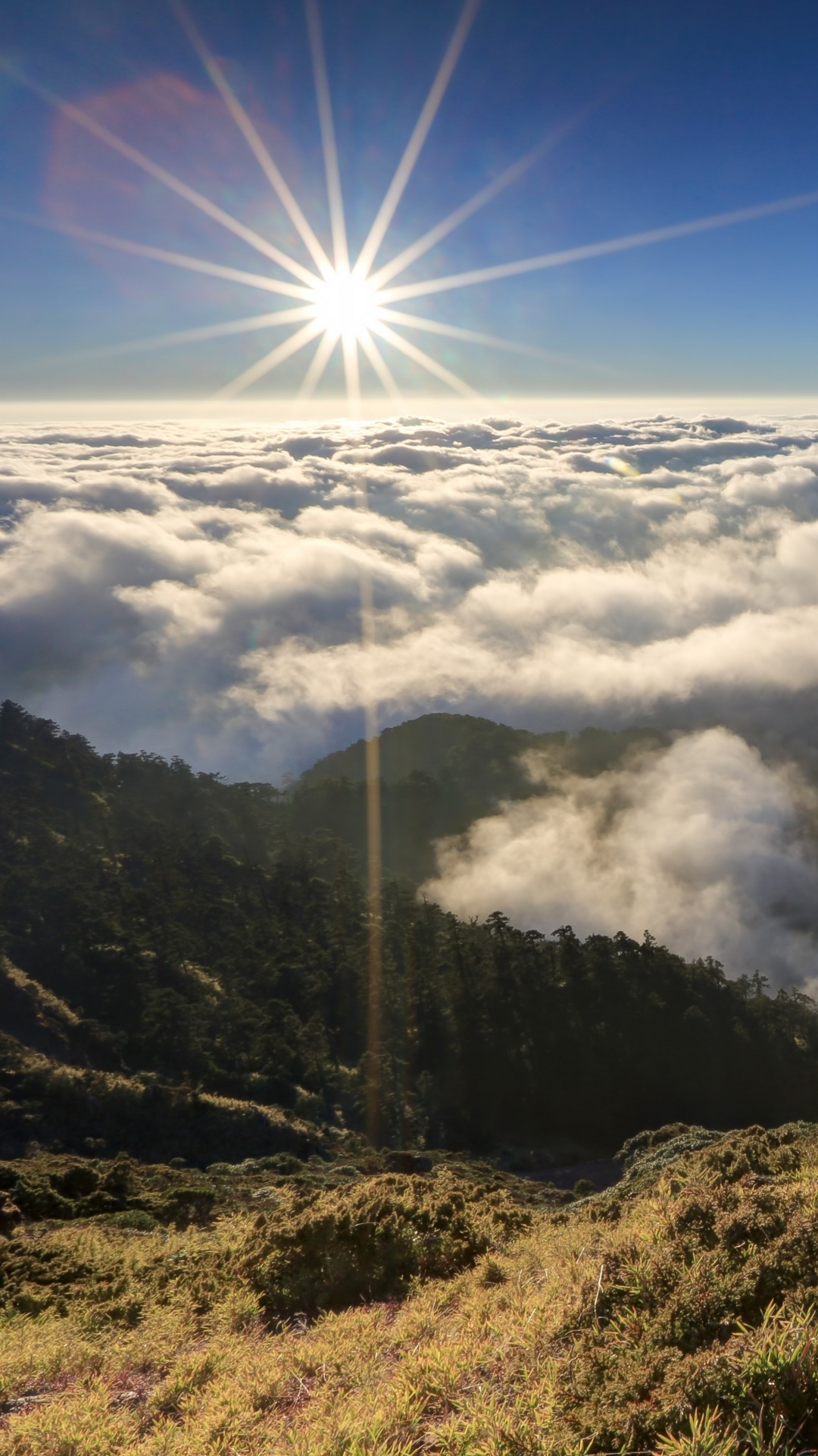 Обои горный хребет, нагорье, гора, горный рельеф, дикая местность в разрешении 1080x1920