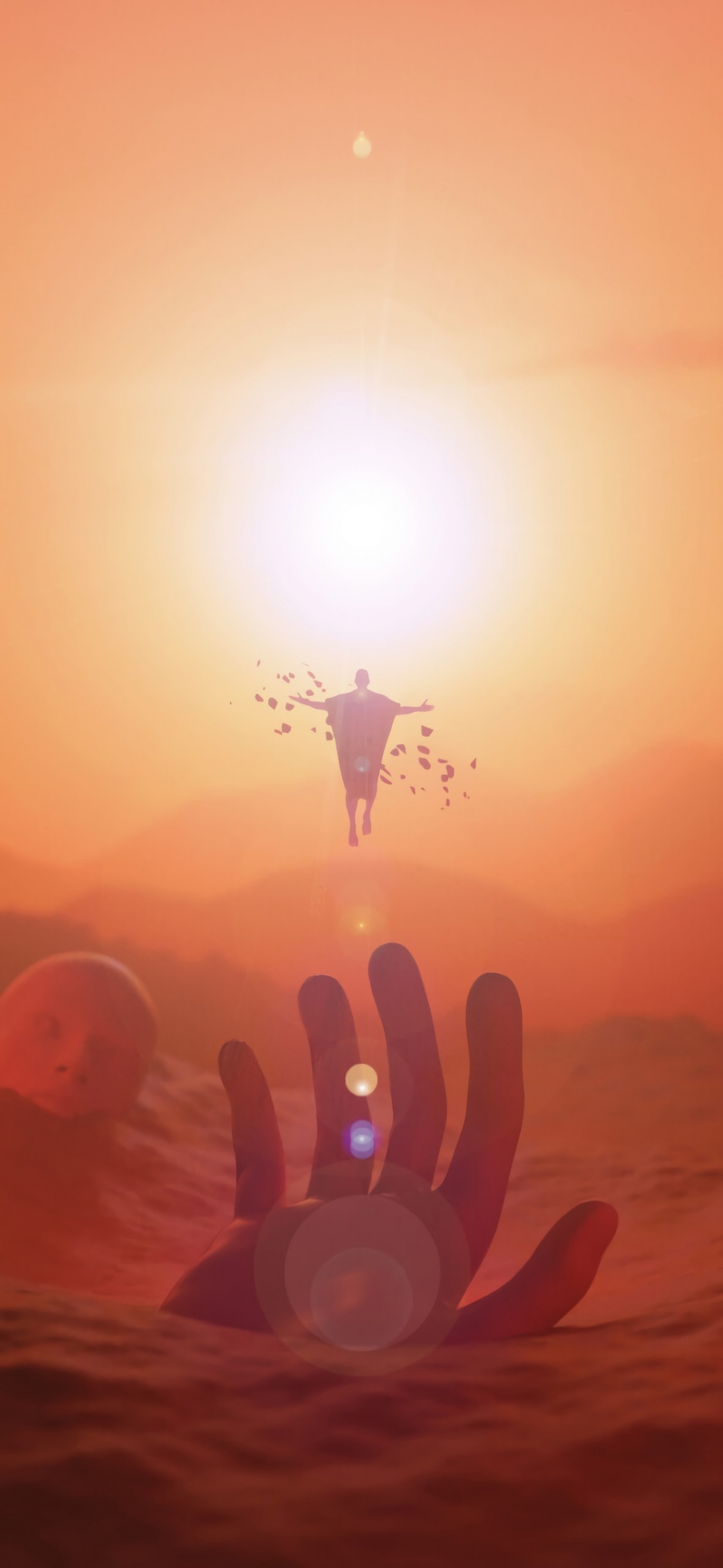 Обои восход солнца, солнце, закат, утро, солнечный свет в разрешении 1125x2436