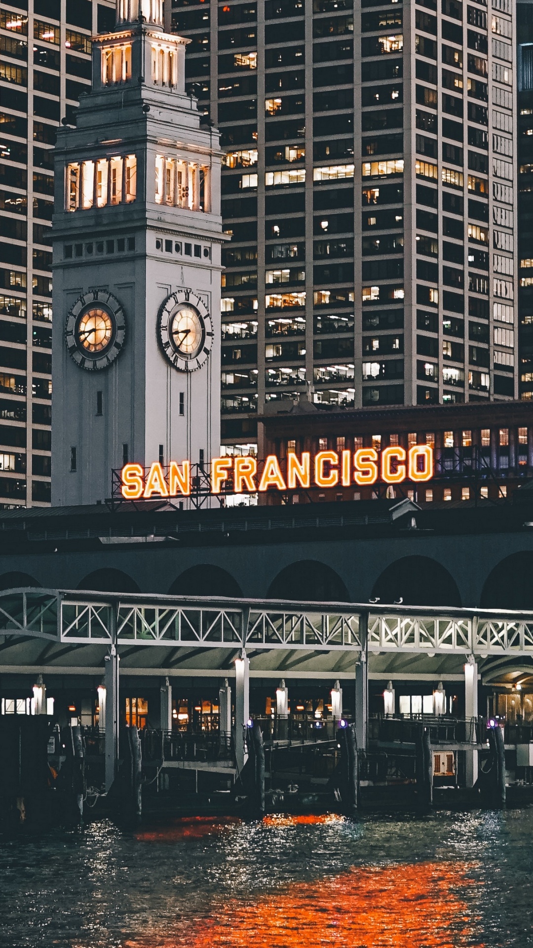 Обои город, небоскреб, городской пейзаж, городской район, финансовый район в разрешении 1080x1920