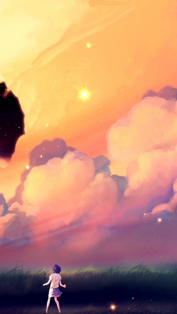 Обои закат, облако, горизонт, облака, рассвет в разрешении 720x1280