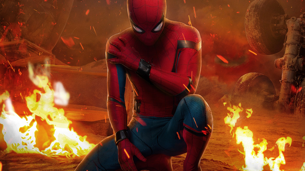 Обои человек-паук, Человек-паук Возвращение домой, Том Холланд, Майлз Моралес, питер Паркер в разрешении 1280x720