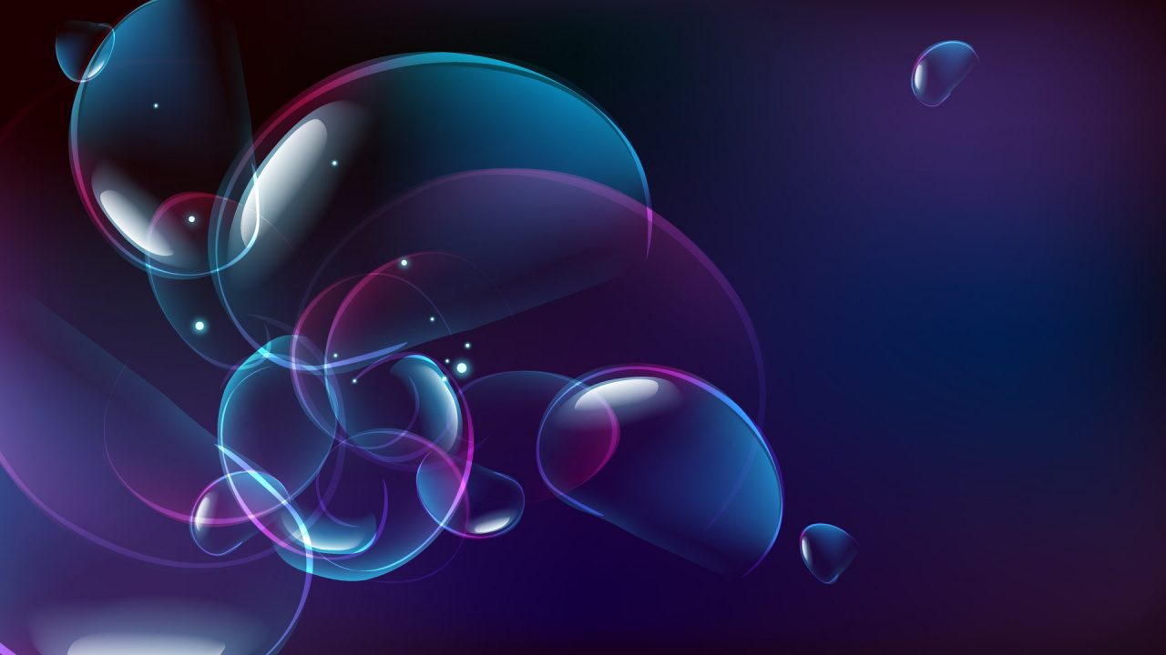 Обои пурпур, Фиолетовый, сфера, фрактальное искусство, макросъемка в разрешении 1280x720