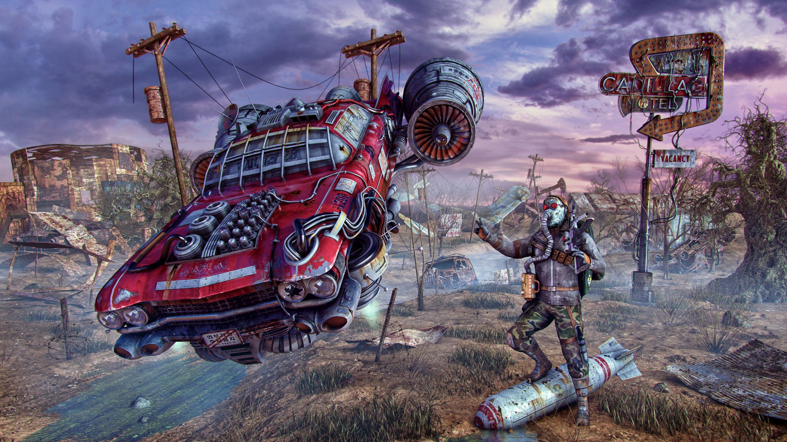 Обои фоллаут 3, фан арт, Думсдэй, арт, игры в разрешении 2560x1440