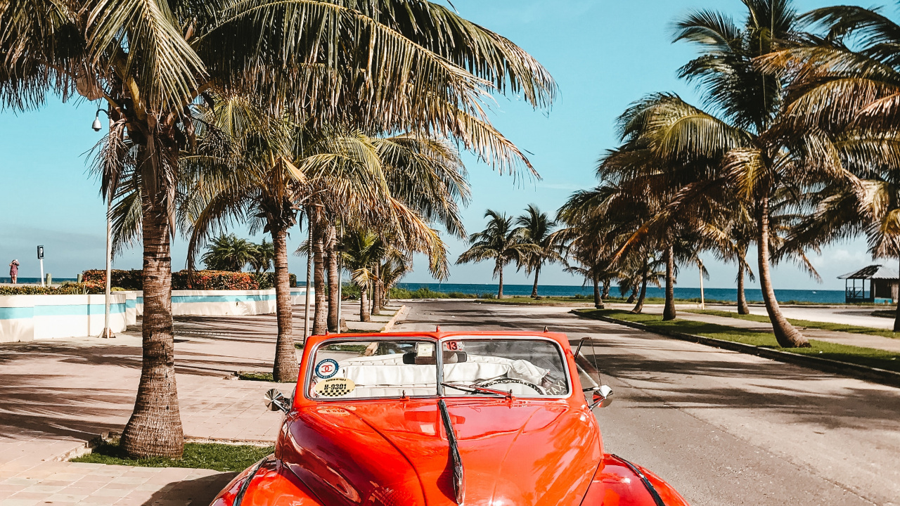 Обои красивая куба, Гавана, путешествие, природа, колесо в разрешении 1280x720