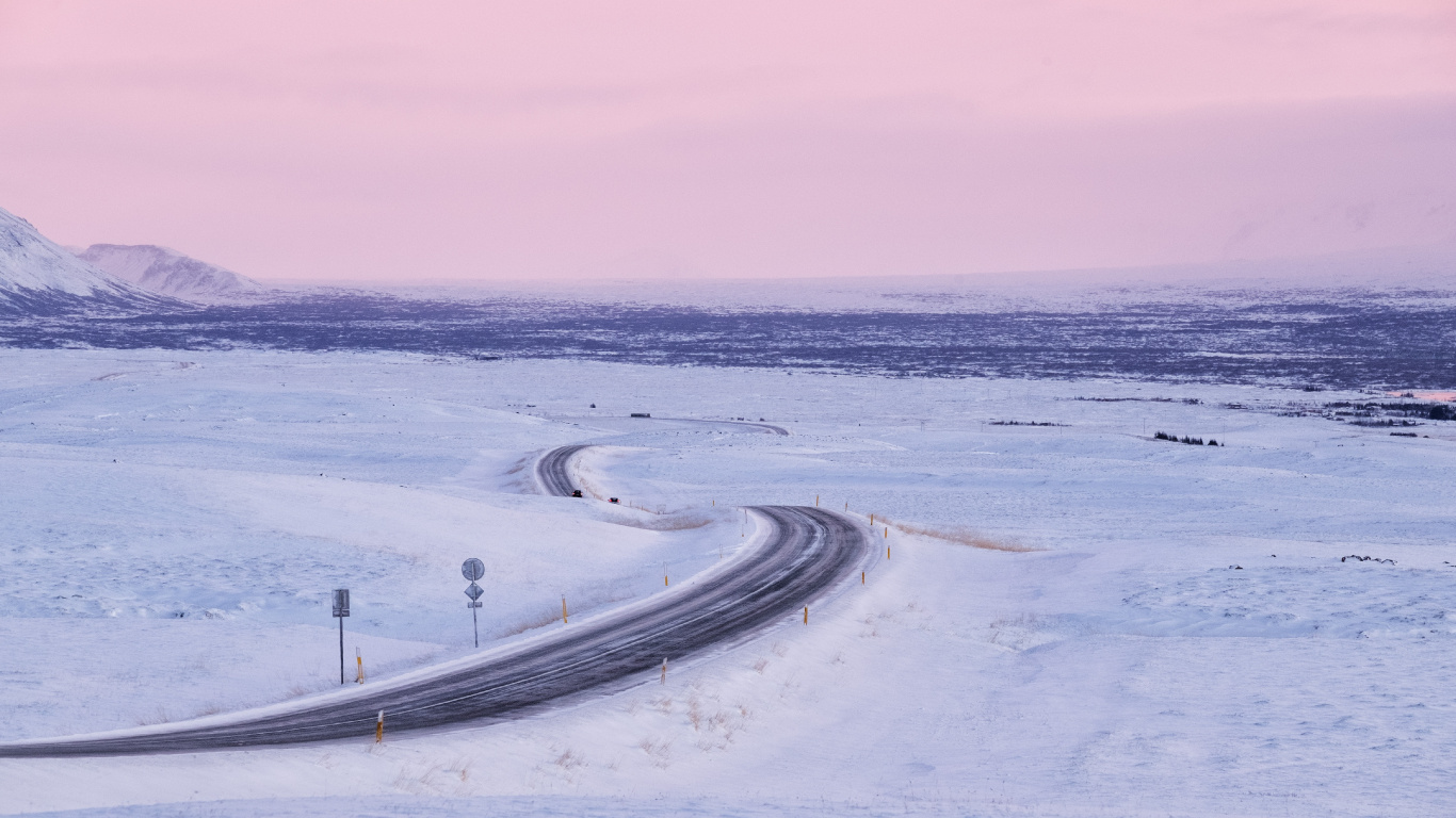Обои океан, Северный Ледовитый океан, ледник, снег, зима в разрешении 1366x768