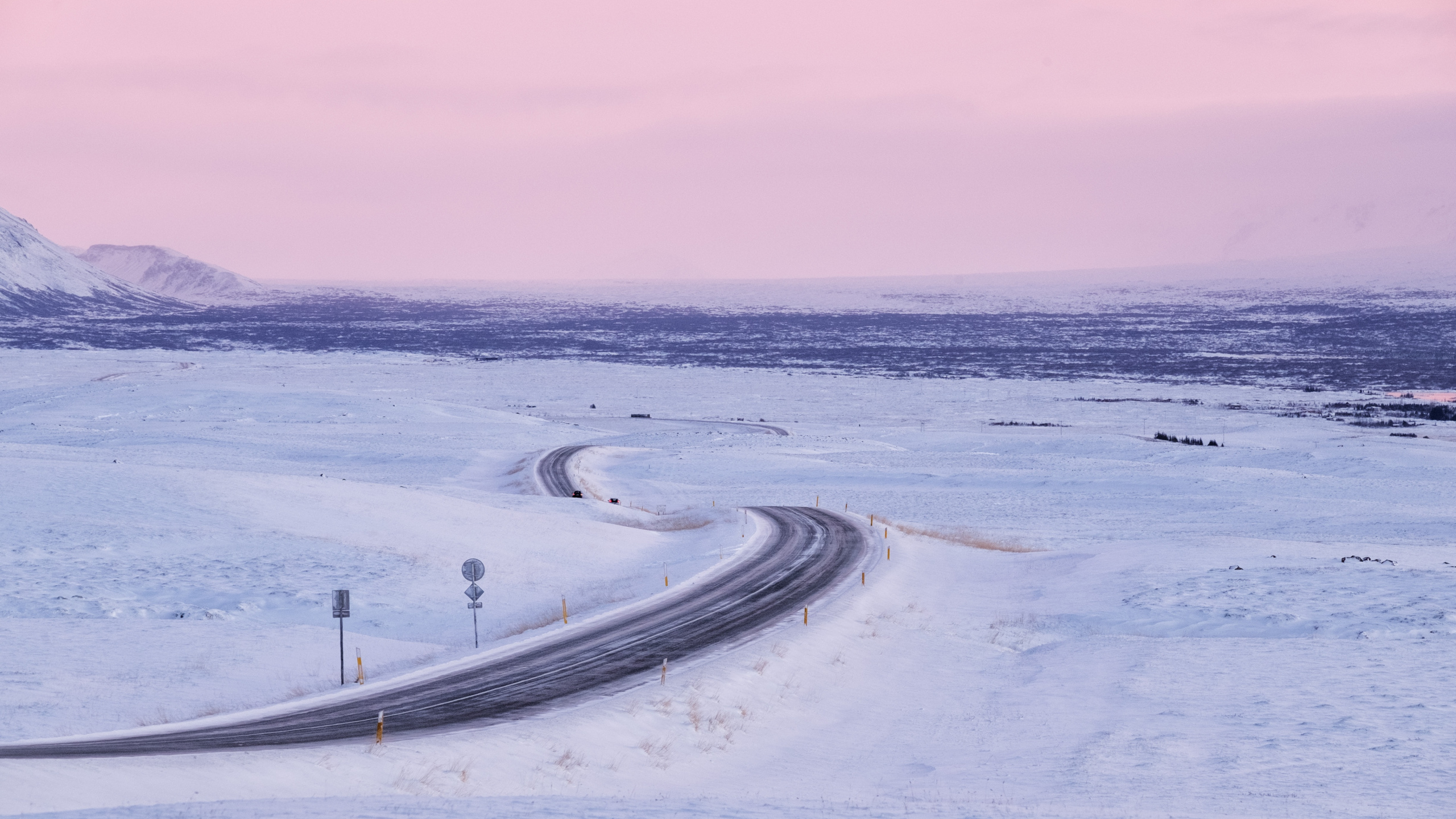 Обои океан, Северный Ледовитый океан, ледник, снег, зима в разрешении 2560x1440