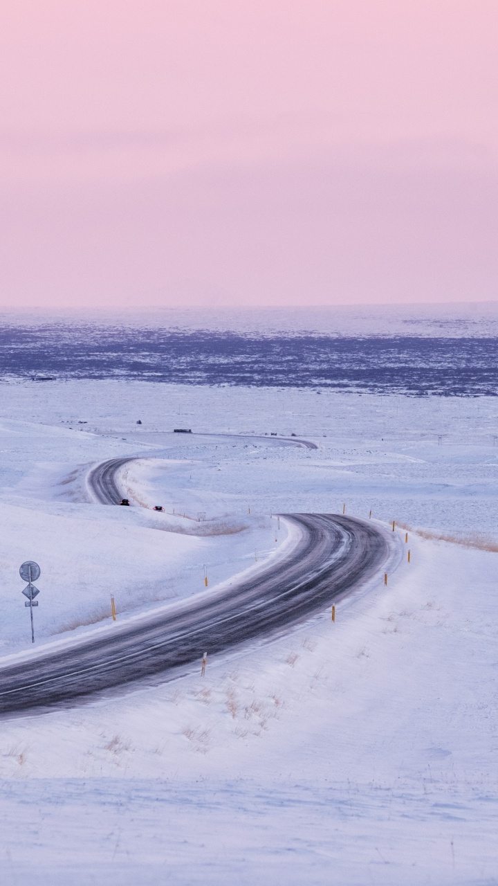 Обои океан, Северный Ледовитый океан, ледник, снег, зима в разрешении 720x1280