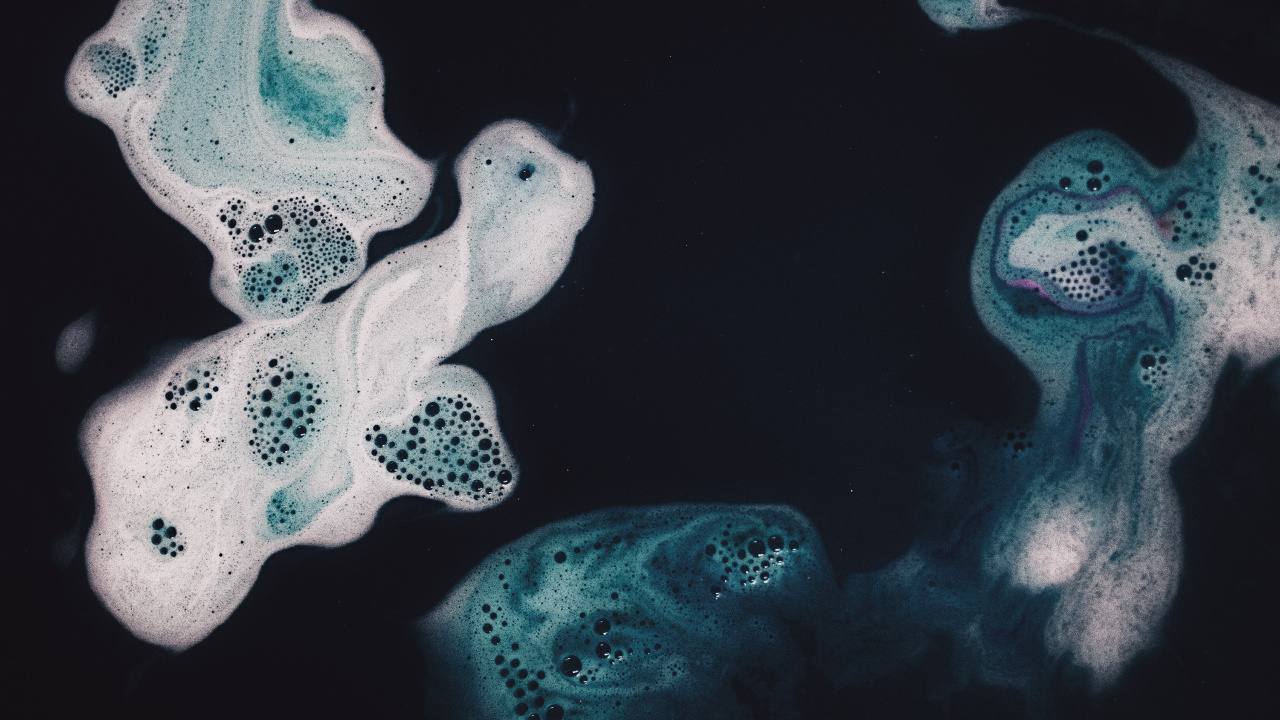 Обои синий, Аква, бирюза, иллюстрация, черный в разрешении 1280x720