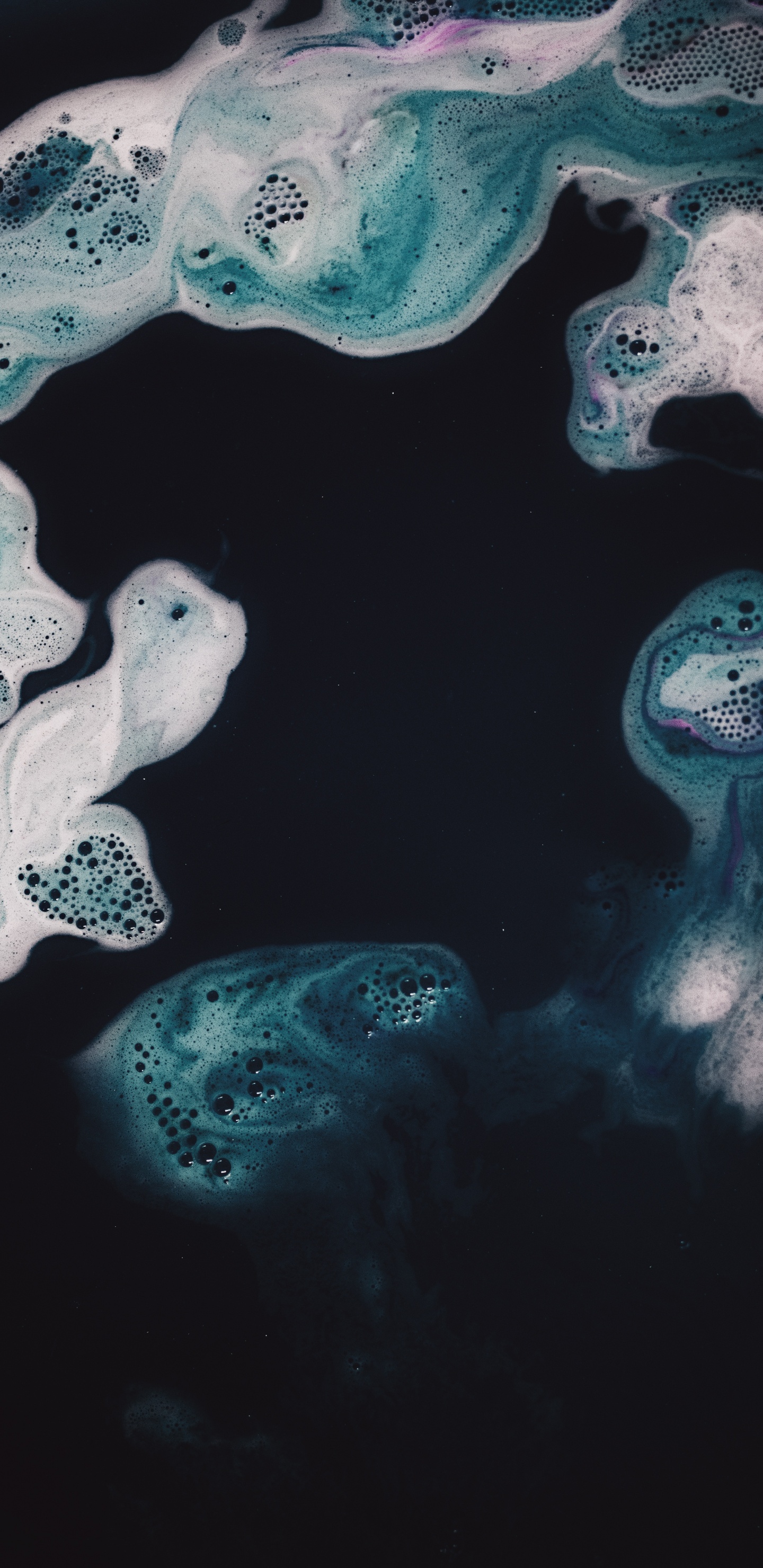 Обои синий, Аква, бирюза, иллюстрация, черный в разрешении 1440x2960