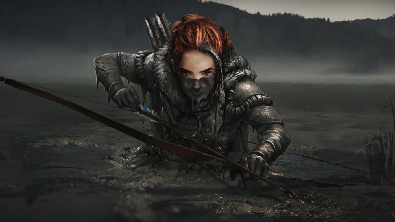 Обои компьютерная игра, приключенческая игра, темнота, игры, Цифровой композитинг в разрешении 1366x768