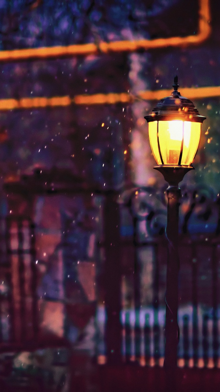Обои уличный фонарь, освещение, свет, снимок, ночь в разрешении 720x1280