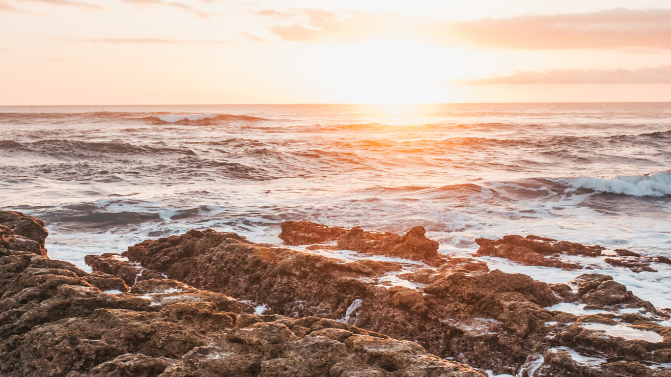 Обои водоем, море, волна, океан, вода в разрешении 1366x768