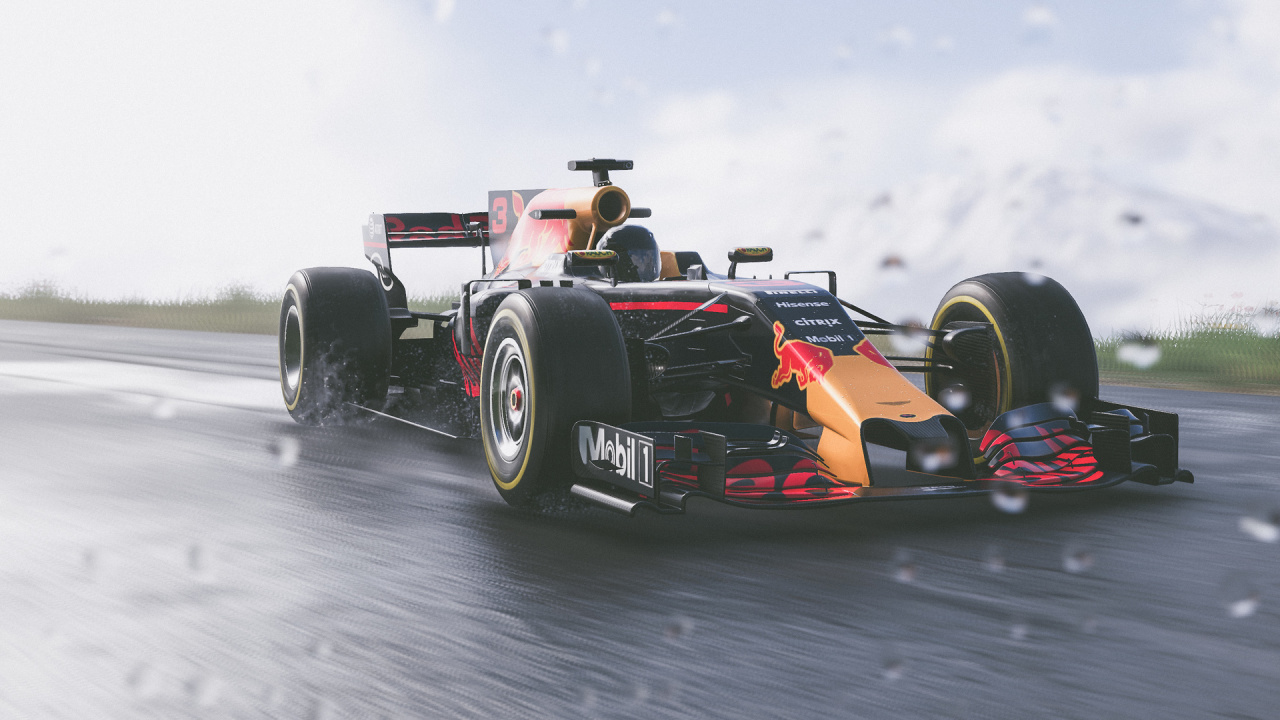 Обои Ред Булл, Красный Бык RB13, формула один автомобиль, формула один, гоночный автомобиль в разрешении 1280x720