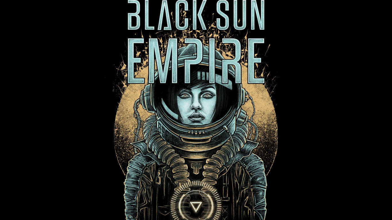 Обои барабан и бас, обложка альбома, постер, графический дизайн, иллюстрация в разрешении 1366x768