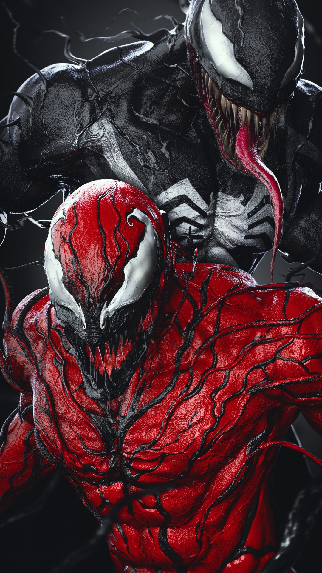 Обои яд х резня, Карнаж, веном, Анти-Веном, человек-паук в разрешении 1080x1920