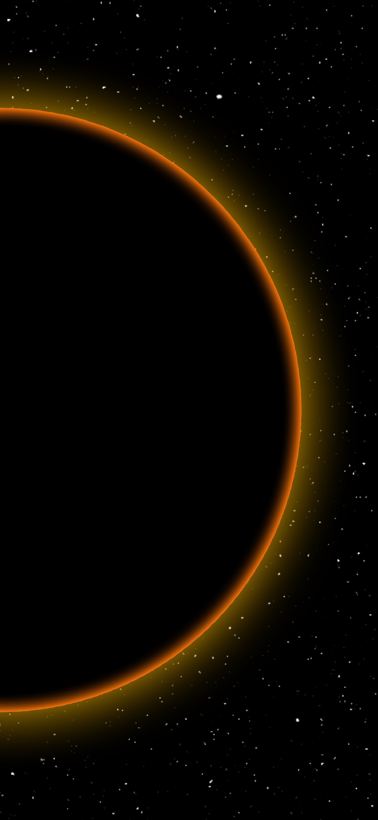 Обои атмосфера, небесное явление, астрономический объект, затмение, космическое пространство в разрешении 1242x2688