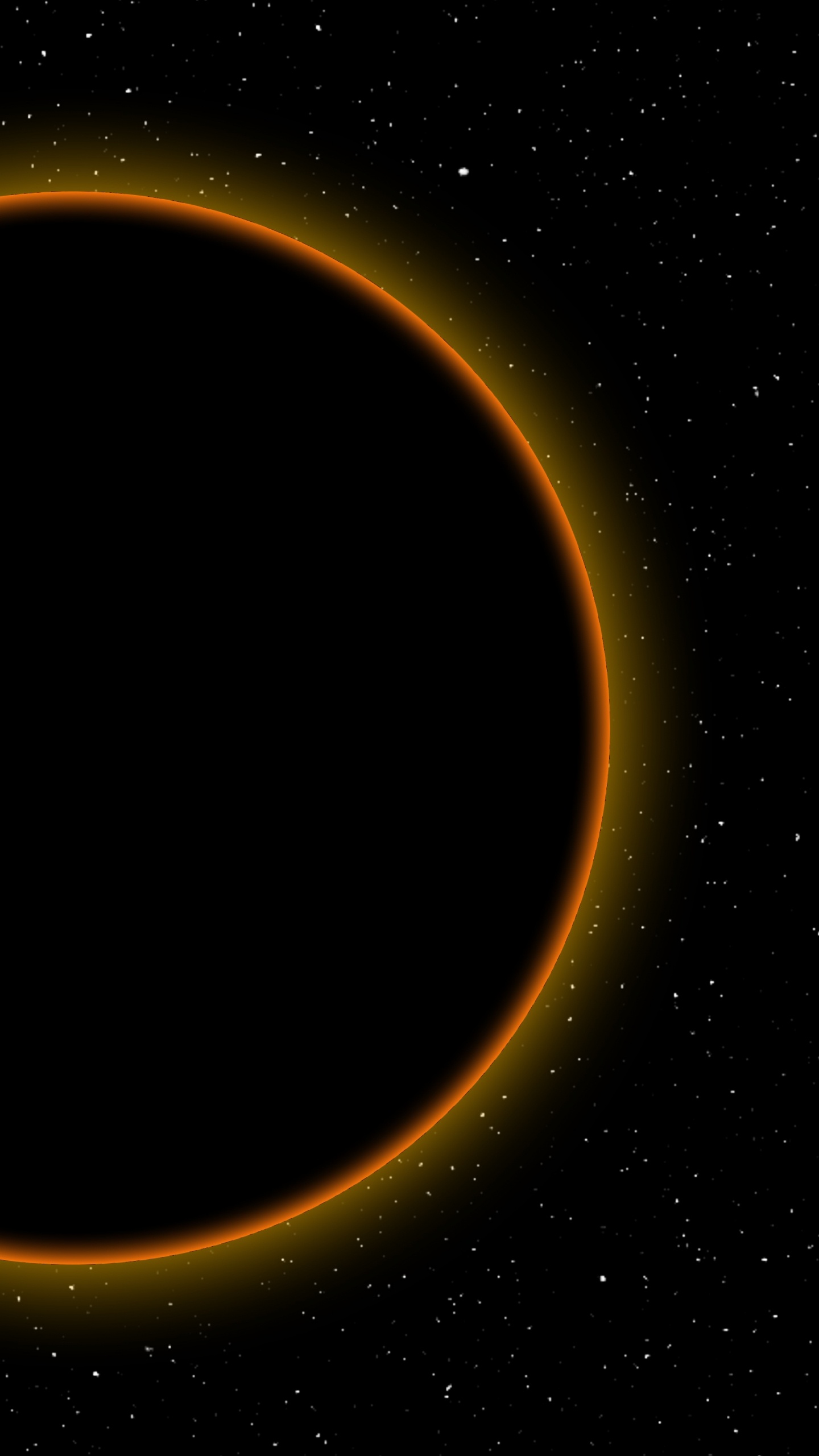 Обои атмосфера, небесное явление, астрономический объект, затмение, космическое пространство в разрешении 1440x2560