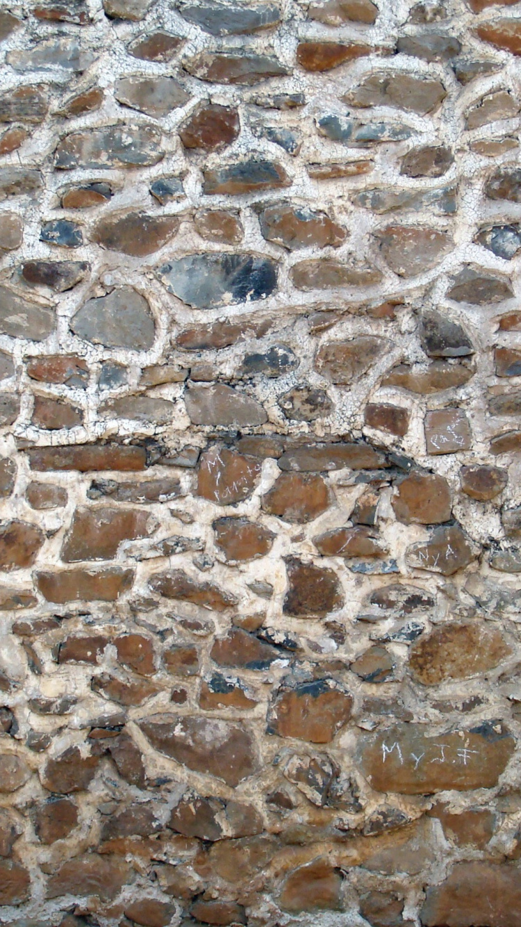 Обои каменная стена, стена, рок, узор, геология в разрешении 750x1334