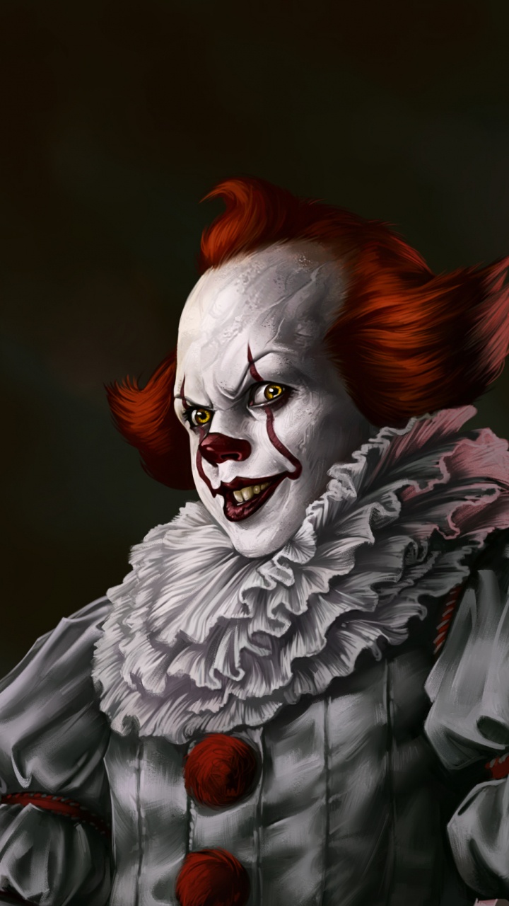 Обои клоун, арт, красный цвет, нос, театральное искусство в разрешении 720x1280