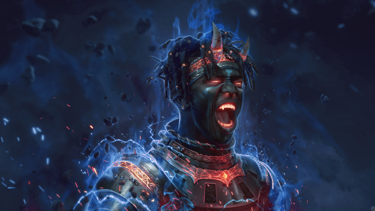 Обои ksi цифровое искусство, цифровое искусство, арт, произведение искусства, газ в разрешении 1280x720