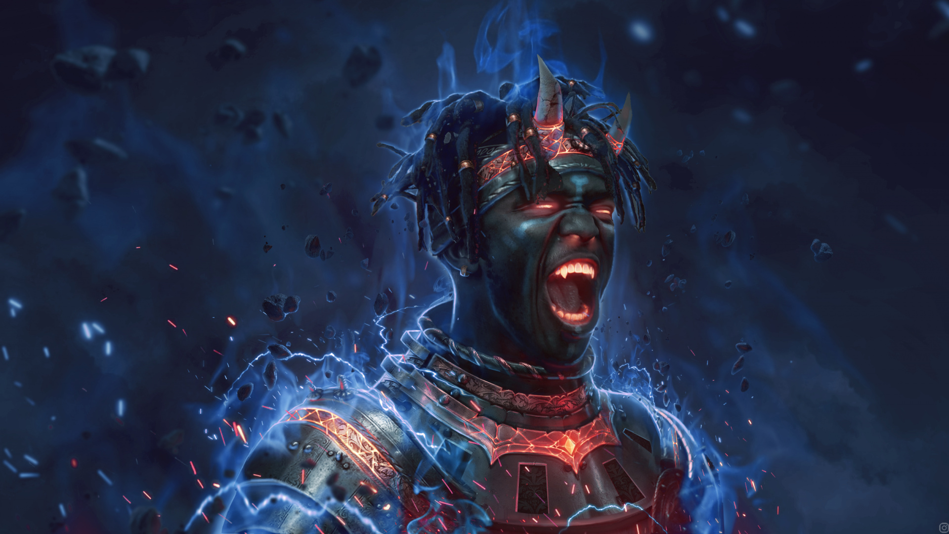 Обои ksi цифровое искусство, цифровое искусство, арт, произведение искусства, газ в разрешении 1920x1080