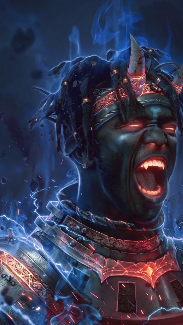 Обои ksi цифровое искусство, цифровое искусство, арт, произведение искусства, газ в разрешении 720x1280