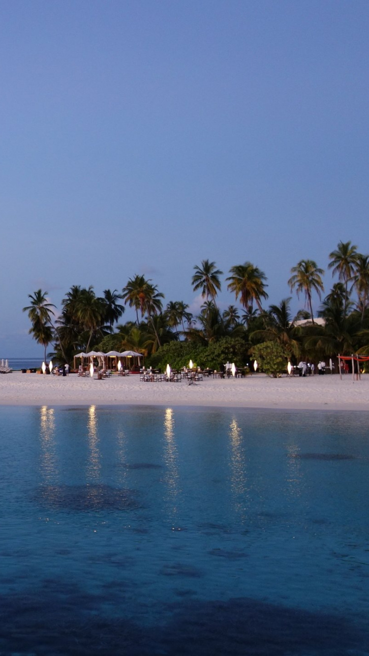 Обои пляж, Мальдивы, водоем, море, вода в разрешении 750x1334