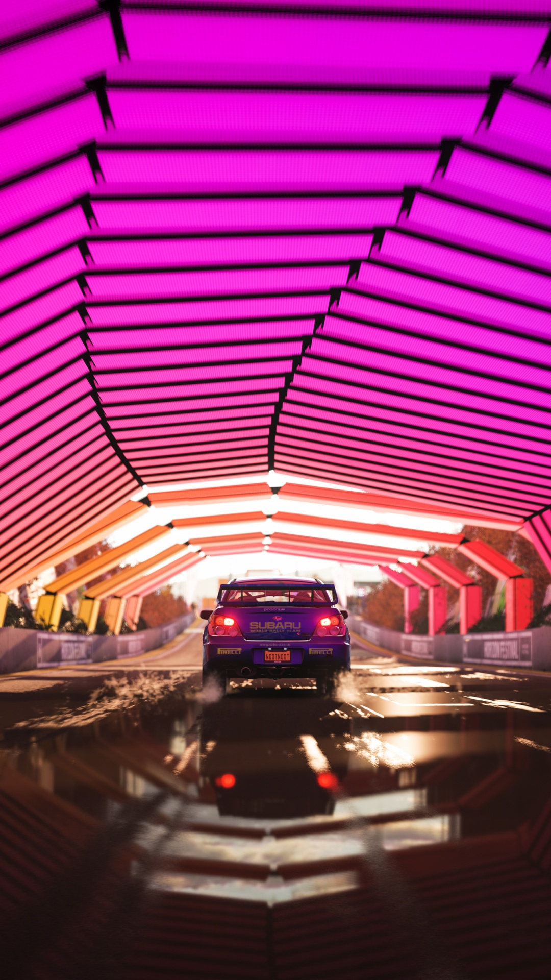 Обои горизонт Forza 3, розовый, пурпурный цвет, пурпур, свет в разрешении 1080x1920