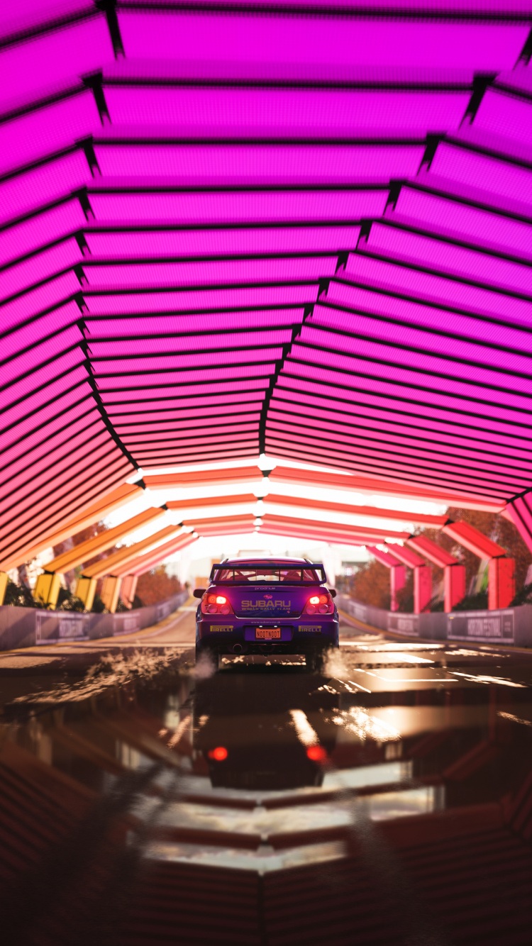 Обои горизонт Forza 3, розовый, пурпурный цвет, пурпур, свет в разрешении 750x1334