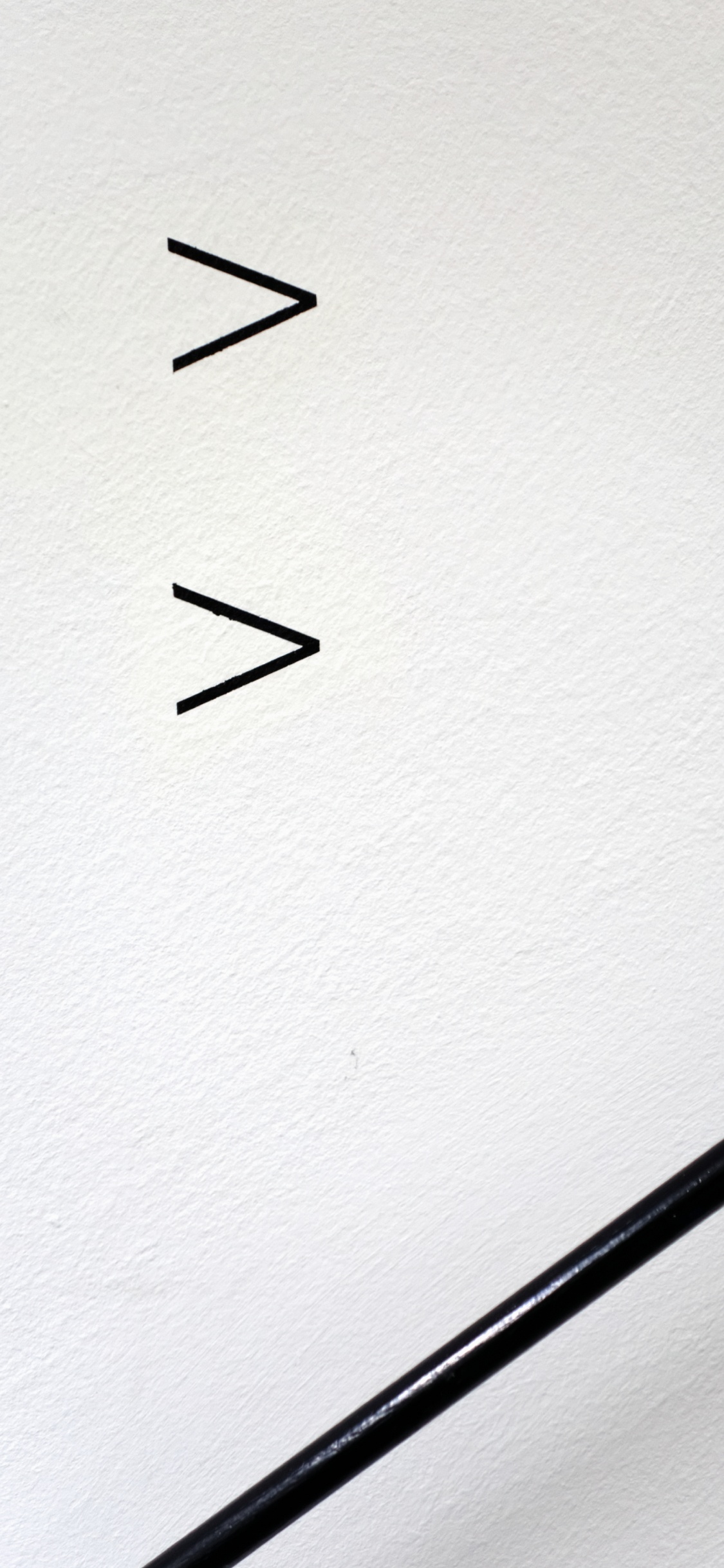 Обои угол, проект, монохромный, стрелка, линия в разрешении 1125x2436