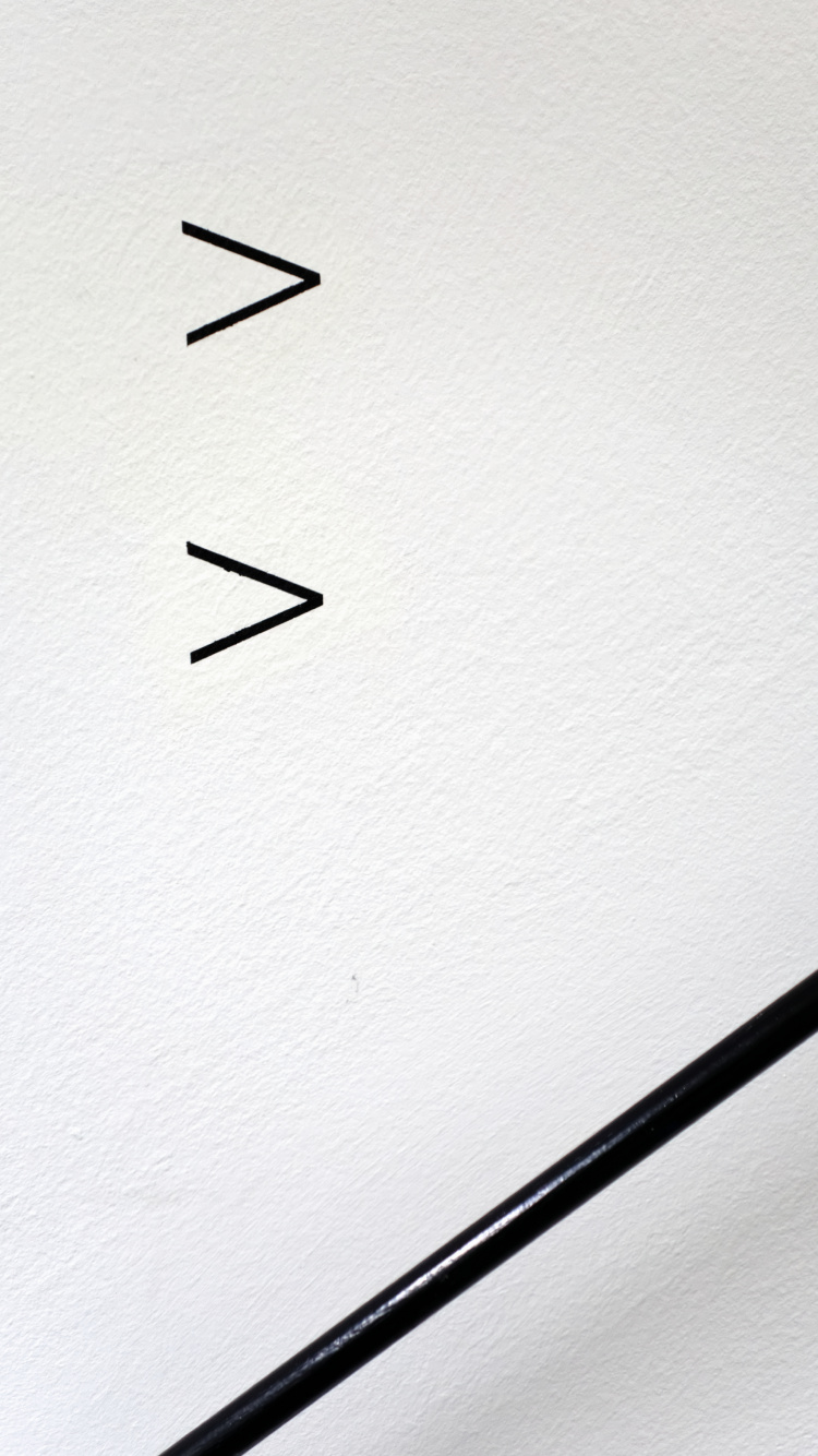 Обои угол, проект, монохромный, стрелка, линия в разрешении 750x1334
