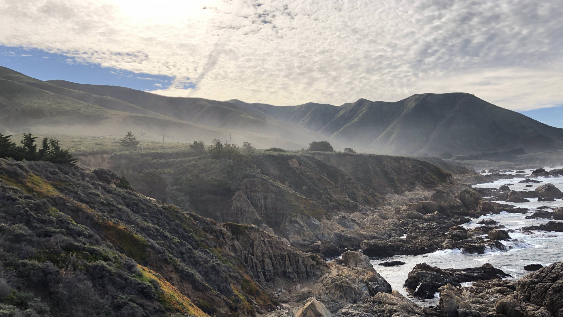 Обои нагорье, гора, природный заповедник, хребет, холм в разрешении 1920x1080