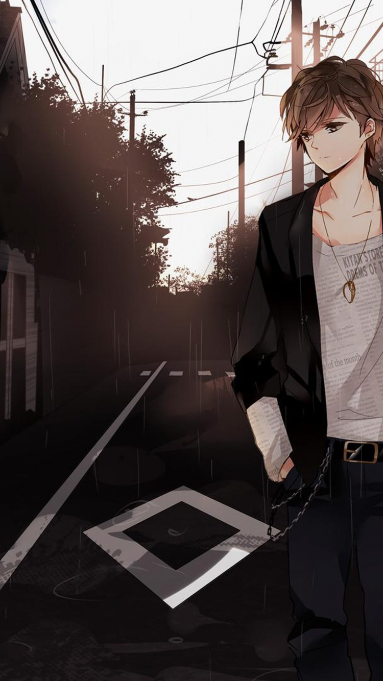 Обои аниме, рисование, темнота, фейри Тейл, РП персонажей в разрешении 750x1334