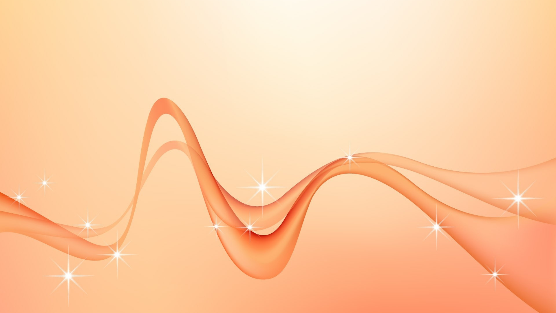 Обои свет, Апельсин, розовый, персик, линия в разрешении 1920x1080