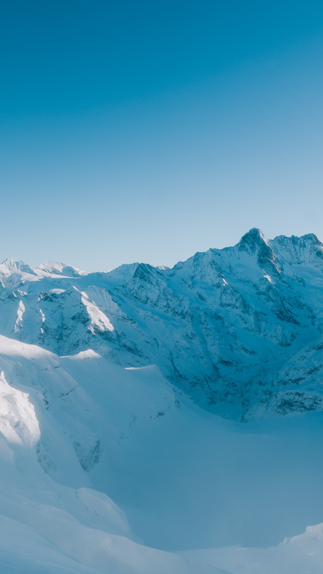 Обои гора, снег, горный хребет, горный рельеф, полярные льды в разрешении 1080x1920