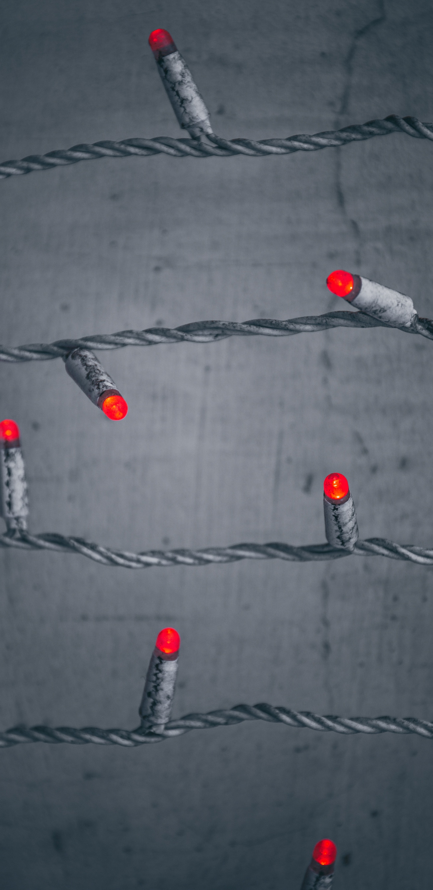 Обои вода, Лампа накаливания, красный цвет, линия, асфальт в разрешении 1440x2960