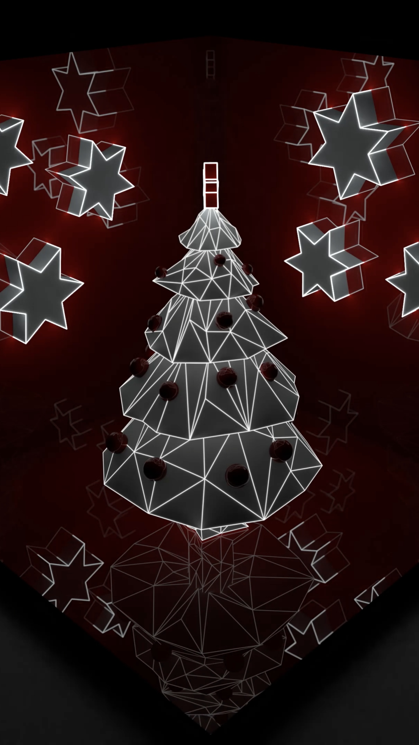 Обои темнота, освещение, орнамент, рождественский орнамент, Рождественские украшения в разрешении 1440x2560