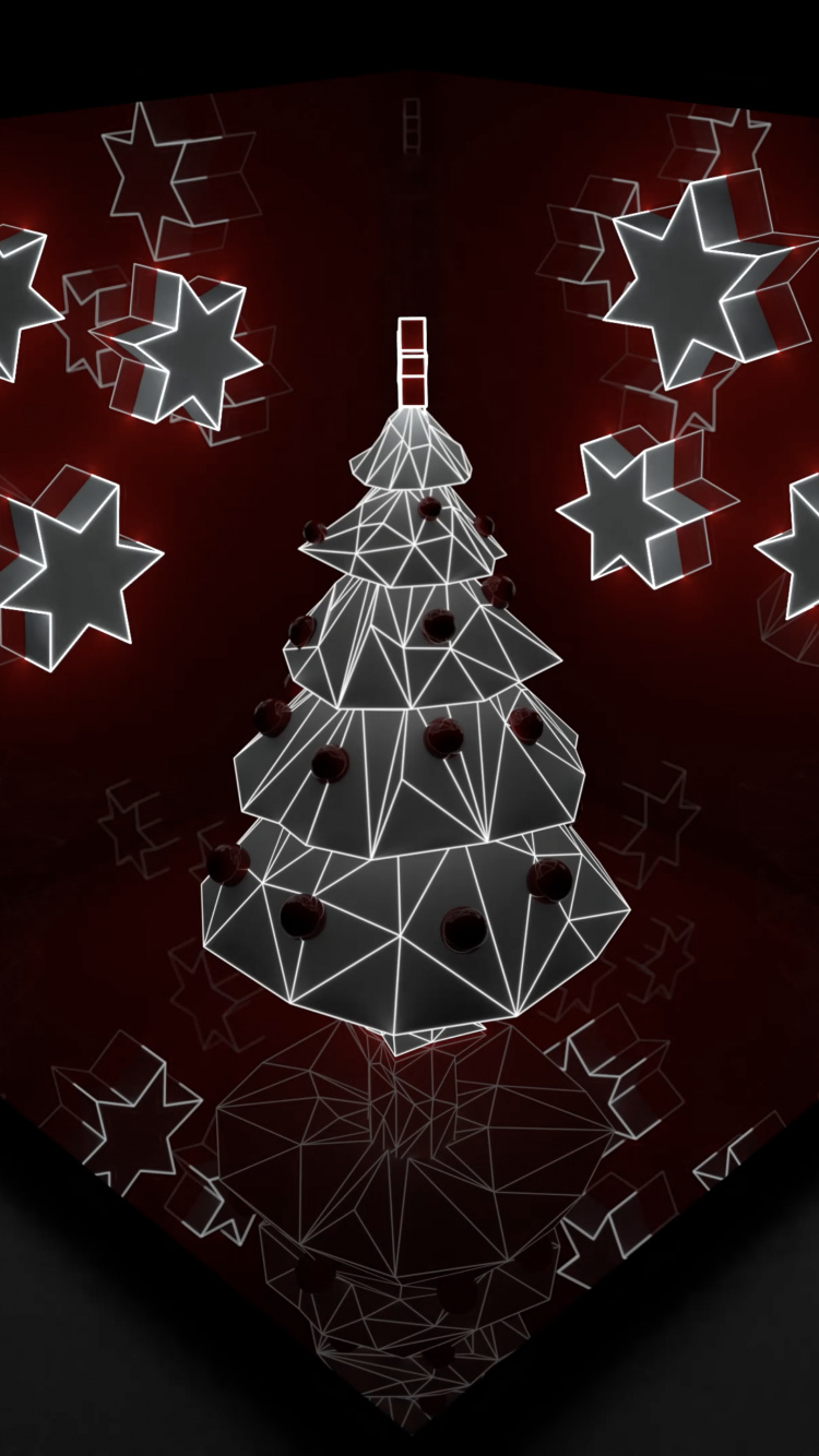 Обои темнота, освещение, орнамент, рождественский орнамент, Рождественские украшения в разрешении 750x1334