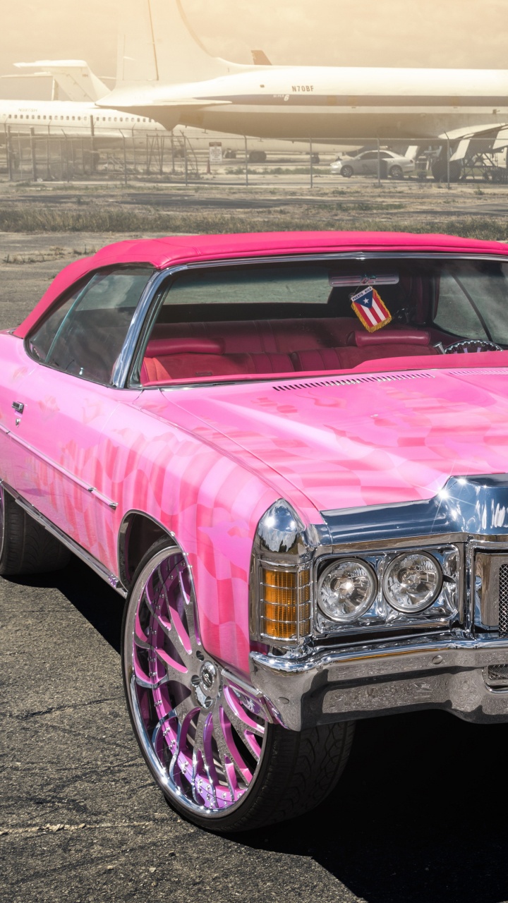 Обои легковые автомобили, классический автомобиль, старинная машина, Шевроле Импала, Ламборджини грех ФКП 37 в разрешении 720x1280