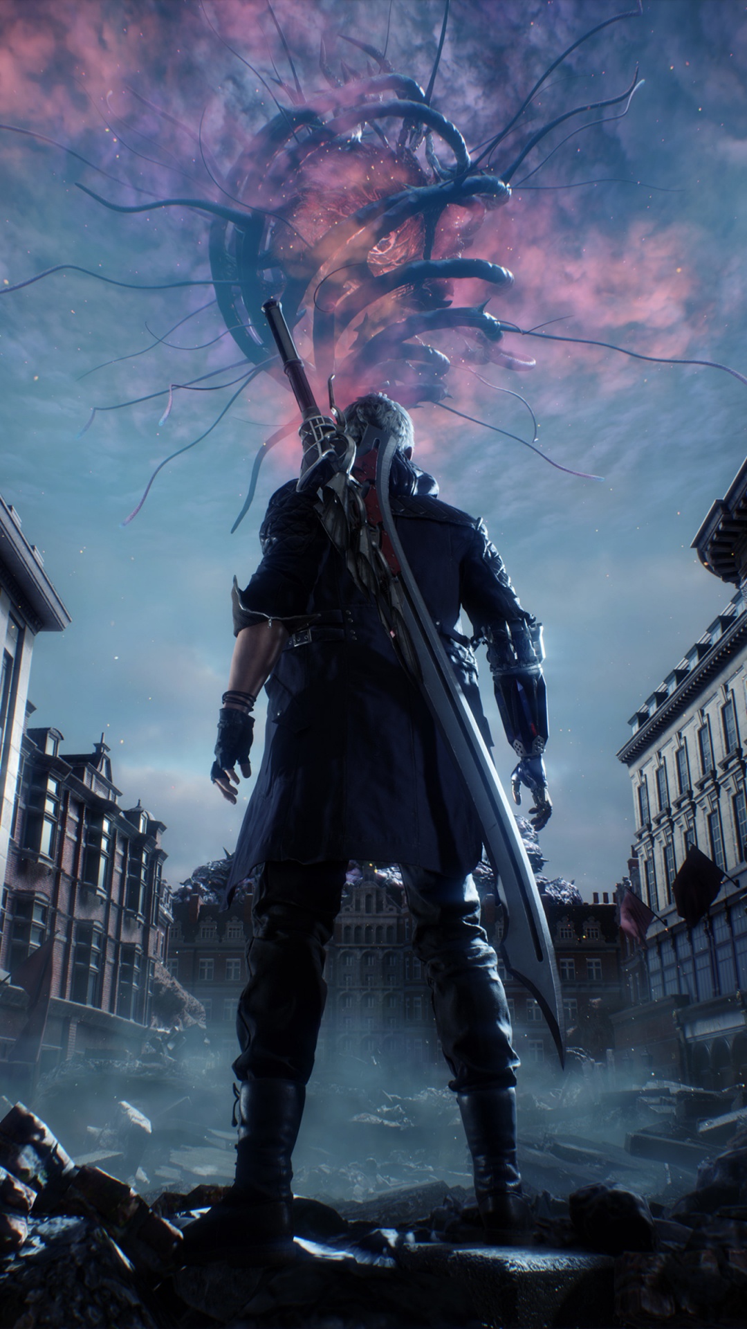 Обои devil may cry 5, Нерон, Данте, Devil May Cry, капком в разрешении 1080x1920