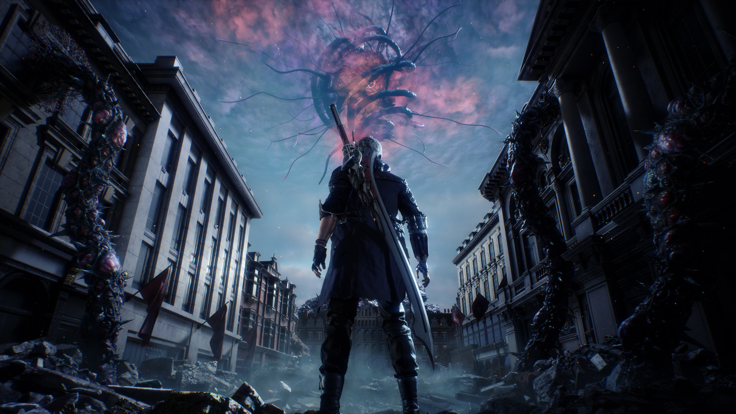 Обои devil may cry 5, Нерон, Данте, Devil May Cry, капком в разрешении 2560x1440