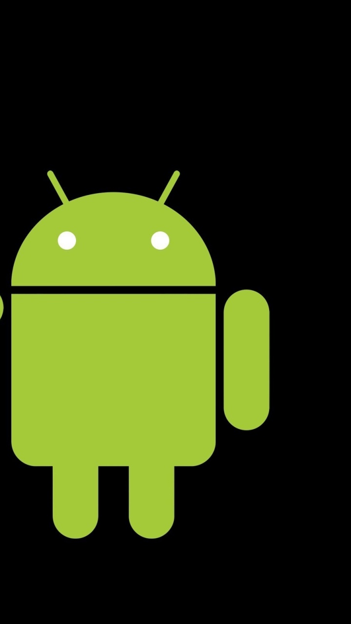 Обои зеленый, текст, лого, андроид, шрифт в разрешении 720x1280