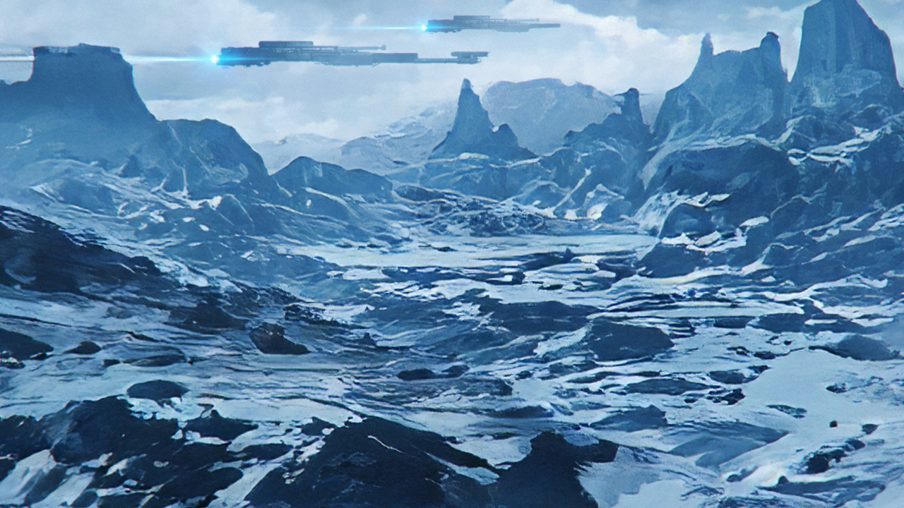 Обои Северный Ледовитый океан, облако, атмосфера, гора, природный ландшафт в разрешении 1280x720