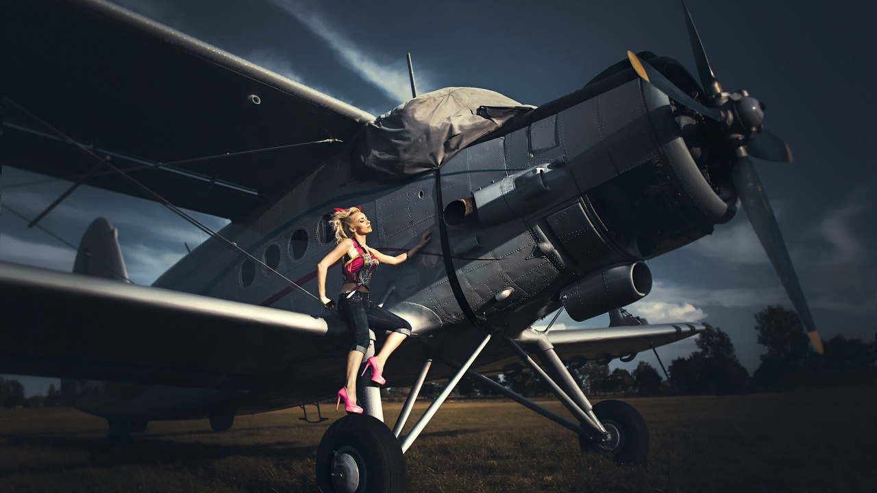 Обои самолет, самолеты, авиация, легкий самолет, аэрокосмическая техника в разрешении 1280x720