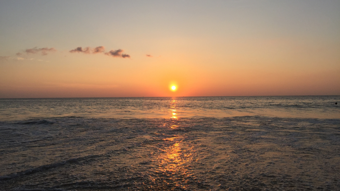 Обои Остров Хаттерас, Тихий океан, пляж, море, океан в разрешении 1366x768